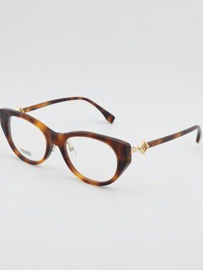 Fendi FE50099F 053 Eyeglasses Havana 53mm Cat Eye Frame